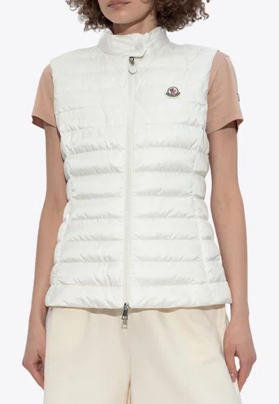 Moncler Igens Logo Patch Down Vest In White