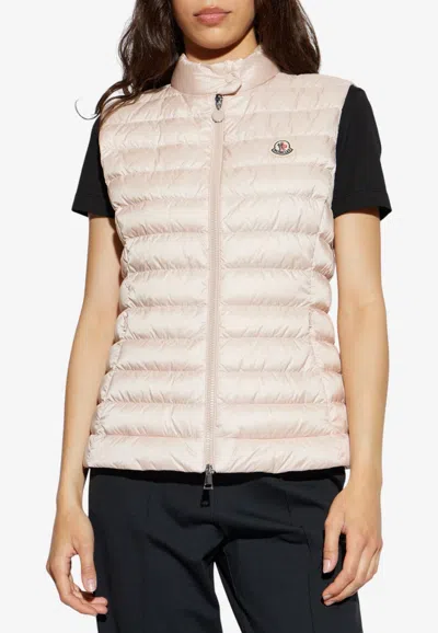 Moncler Igens Quilted Down Vest In Pink