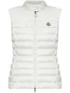 Moncler Igens Logo Patch Quilted Vest In Beige
