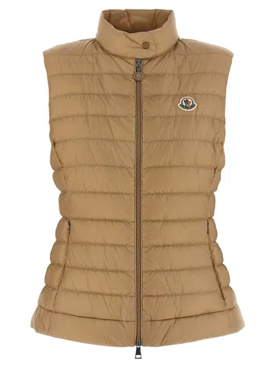 Moncler Igens Gilet Beige In Brown