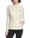 Moncler Glygos Hooded Puffer Gilet In Neutral