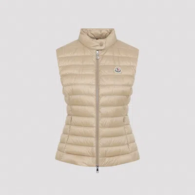 Moncler Igens High Neck Padded Sleeveless Vest In Neutral