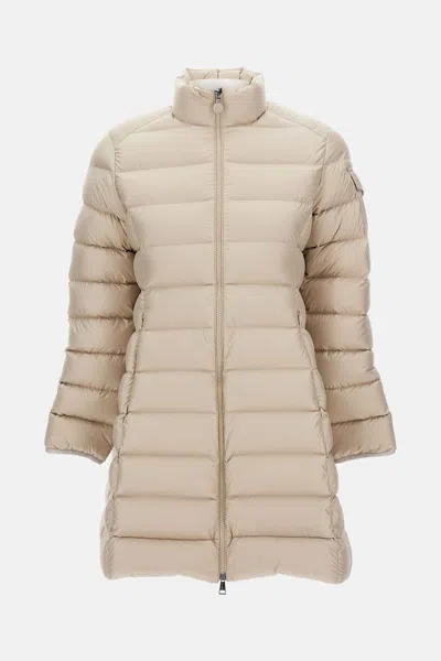 Moncler Igesse Long Coat In Neutral