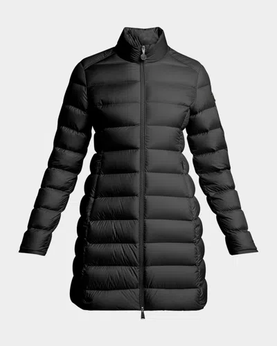 Moncler Igesse Long Down Puffer Coat In Black