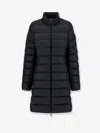Moncler Igesse Nylon Long Down Jacket In Black