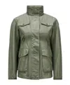 Moncler Ilo Concealed-hood Jacket In Green
