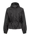 Moncler Imaginaire Short Nylon Canvas Parka In Black