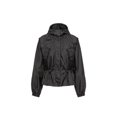 Moncler Imaginaire Canvas Short Parka, Women, Black, Size: 2