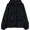 Moncler Imaginaire Short Nylon Canvas Parka In Black