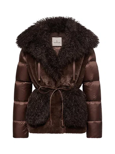 Moncler Immersif Down Jacket In Brown