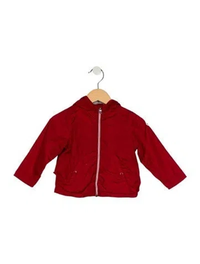 Pre-owned Moncler Babies' Infant Boys' Solid Hooded Jacket In Red