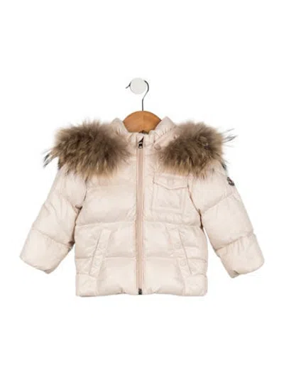Pre-owned Moncler Babies' Infants Boys Down Coat In Neutrals