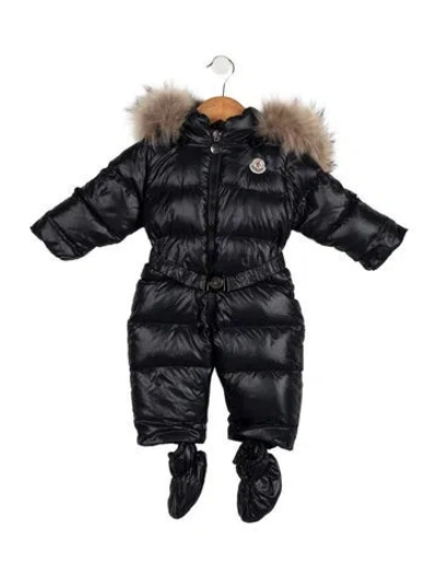 Pre-owned Moncler Babies' Infants Girls' One-piece Jacket In Blue