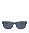 Moncler Womens Me8002 Slicka Rectangle-frame Plastic Sunglasses Blue In Blue