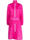 Moncler Logo-patch Lightweight Coat In Pink
