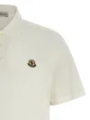 Moncler Logo Patch Polo Shirt In White