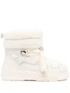 Moncler Insolux Suede Snow Boots In Neutrals
