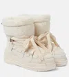 Moncler Insolux Suede Snow Boots In Cream White