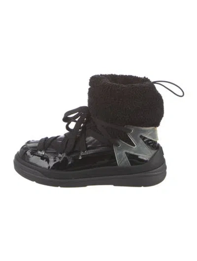 Pre-owned Moncler Insolux M Leather Lace-up Boots In Multi