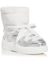 Moncler Insolux Metallic Faux Fur Snow Boots In Silver