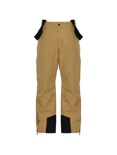 Moncler Insulated Gore-tex Logo-print Ski Pants In Brown