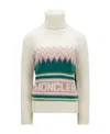 Moncler Dolcevita Intarsia Wool Turtleneck Sweater In Nude