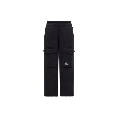 Moncler Pantalon Cargo En Interlock, Enfant, Bleu, Taille: 14a In Black