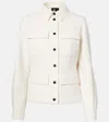Moncler Collared Shirt Jacket Featuring Long Sleeves In White