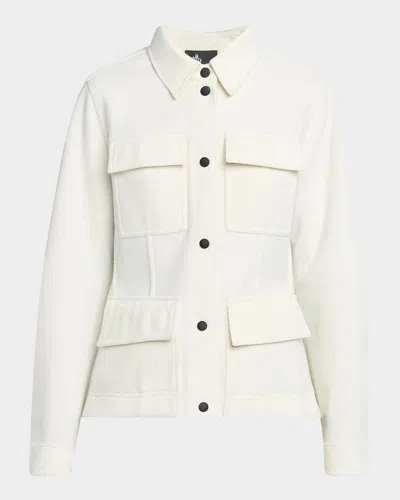 Moncler Interlock Knit Top Jacket In White