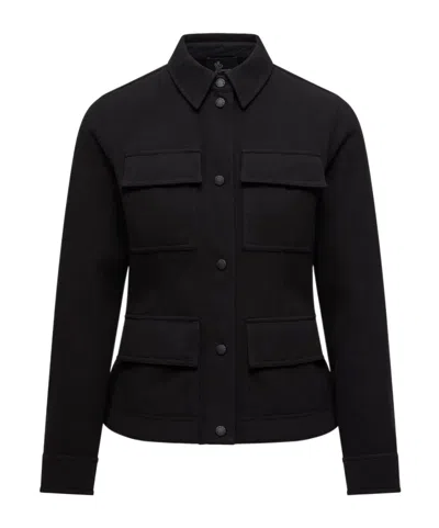 Moncler Interlock Long Sleeve Shirt In Black
