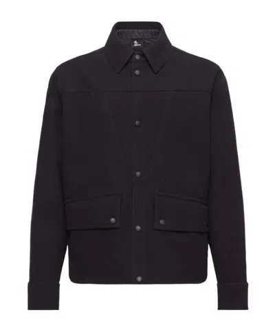 Moncler Interlock Long Sleeve Shirt In Blue