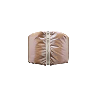 Moncler Iridescent Neck Warmer Beige Size One Size In Pink