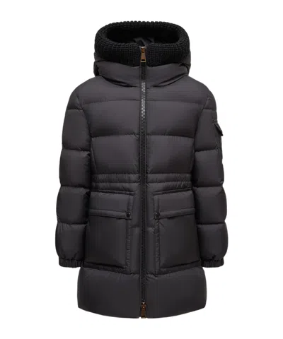 Moncler Kids' Irma Hooded Down Jacket In Black
