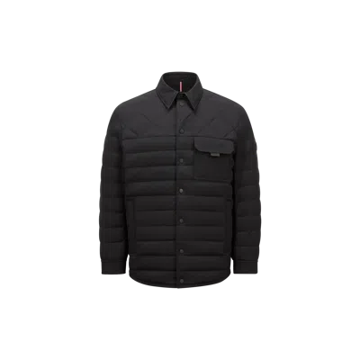 MONCLER ISERAN DOWN SHIRT JACKET, MEN, BLACK, SIZE: 4