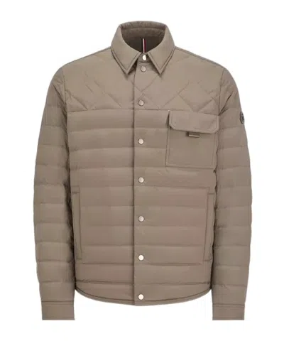 Moncler Iseran Quilted Shirt Jacket In Green