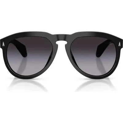 Moncler Isopleth 56mm Pilot Sunglasses In Black