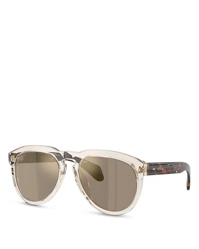 Moncler Isopleth Aviator Sunglasses, 56mm In Brown