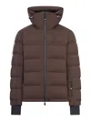 Moncler Isorno Ski Down Jacket With Hood In Brown