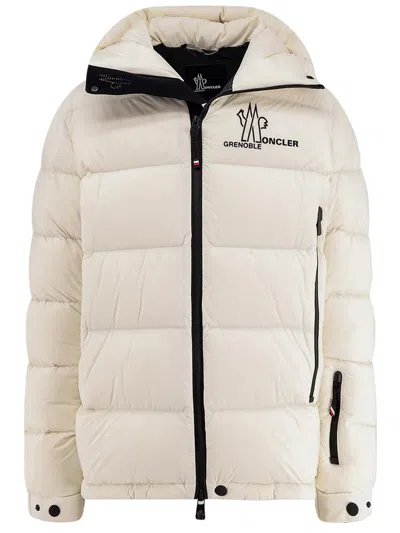 Moncler Isorno Ski Jacket With Hood In Neutral