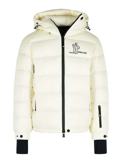 Moncler Isorno White Hooded Ski Down Jacket