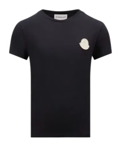 Moncler Item O-neck Short-sleeved T-shirt In Blue