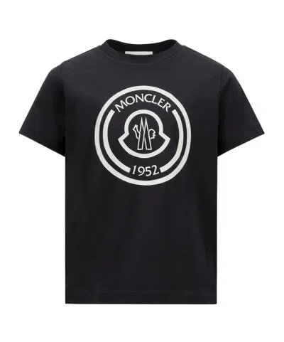 Moncler Optical-logo Cotton T-shirt In Blue