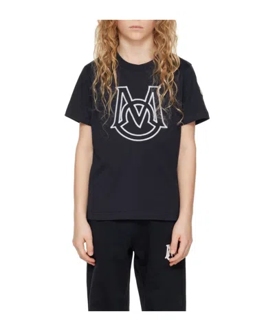 Moncler Item O-neck Short-sleeved T-shirt In Blue