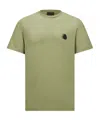 Moncler Faded Logo Cotton T-shirt In Nude
