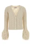 Moncler Alpaca Blend Cardigan V-neckline In White