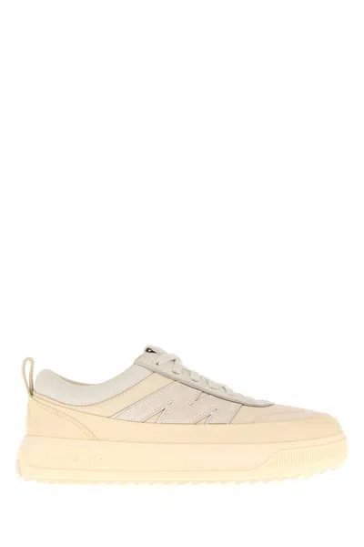 MONCLER IVORY CANVAS ALTIVE SNEAKERS