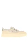 Moncler Canvas Altive Sneakers Rubber Sole In White