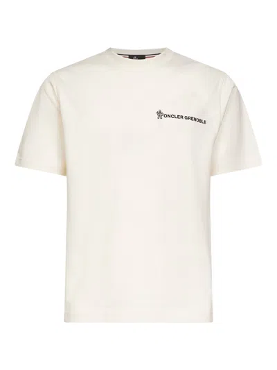 Moncler Crew Neck Short Sleeve T-shirt Design In Neutral