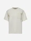 Moncler Women Ivory Cotton Pocket T-shirt In White