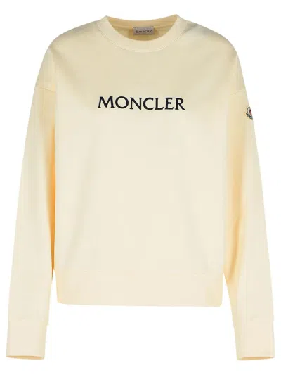 MONCLER MONCLER IVORY COTTON SWEATSHIRT